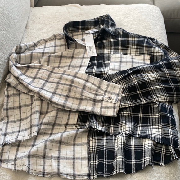 Steve Madden high-low button down shirt NWT - Picture 1 of 4